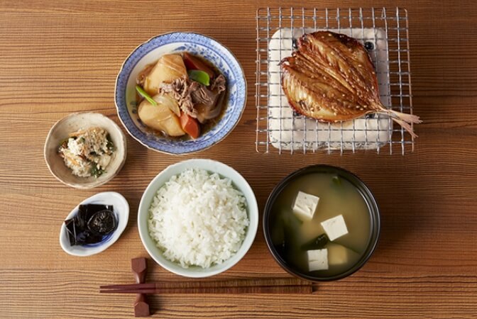 干し焼き魚定食